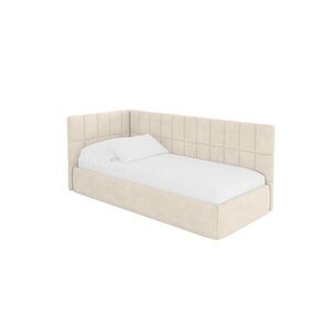 ALTDECOR JEDNOLŮŽKOVÁ POSTEL pro mládež s úložným prostorem a matrací H3/H4, vpravo - TULY 90x200 béžová obraz