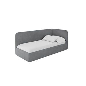 ALTDECOR JEDNOLŮŽKOVÁ POSTEL pro mládež s úložným prostorem, vlevo - ELSY 90x200 tmavě šedá obraz