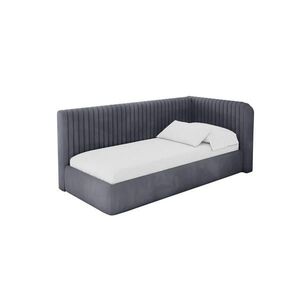 ALTDECOR JEDNOLŮŽKOVÁ POSTEL pro mládež s úložným prostorem, vlevo - AURY 80x200 tmavě šedá obraz
