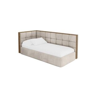 ALTDECOR JEDNOLŮŽKOVÁ POSTEL pro mládež s úložným prostorem, vpravo - SOVY 100x200 béžová obraz