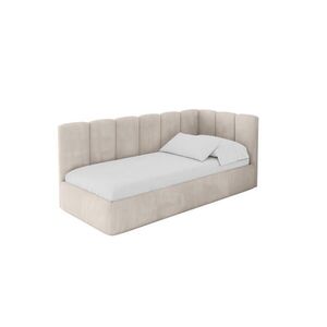 ALTDECOR JEDNOLŮŽKOVÁ POSTEL pro mládež s úložným prostorem, vlevo - DEXY 100x200 béžová obraz