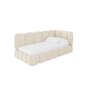 ALTDECOR JEDNOLŮŽKOVÁ POSTEL pro mládež s úložným prostorem a matrací H3/H4, vlevo - AVRY 80x200 béžová obraz