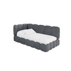 ALTDECOR JEDNOLŮŽKOVÁ POSTEL pro mládež s úložným prostorem, vpravo - AVRY 80x200 tmavě šedá obraz