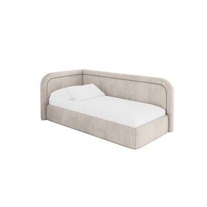 ALTDECOR JEDNOLŮŽKOVÁ POSTEL pro mládež s úložným prostorem a matrací H3/H4, vpravo - JOVY 90x200 béžová obraz