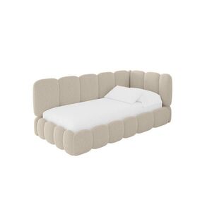 ALTDECOR JEDNOLŮŽKOVÁ POSTEL pro mládež s úložným prostorem a matrací H3/H4, vlevo - AVRY 80x200 tmavě béžová obraz