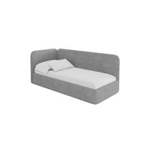 ALTDECOR JEDNOLŮŽKOVÁ POSTEL pro mládež s úložným prostorem, vpravo - ELSY 90x200 šedá obraz