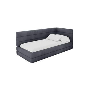 ALTDECOR JEDNOLŮŽKOVÁ POSTEL pro mládež s úložným prostorem, vlevo - BEMY 100x200 tmavě šedá obraz
