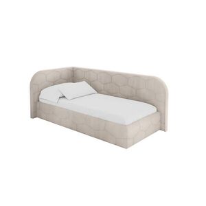 ALTDECOR JEDNOLŮŽKOVÁ POSTEL pro mládež s úložným prostorem a matrací H3/H4, vpravo - JAXY 80x200 béžová obraz