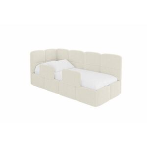 ALTDECOR JEDNOLŮŽKOVÁ POSTEL pro mládež s úložným prostorem a matrací H3/H4, vpravo - KIVY 90x200 béžová obraz