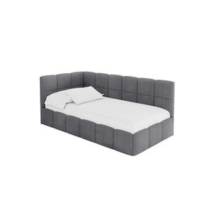 ALTDECOR JEDNOLŮŽKOVÁ POSTEL pro mládež s úložným prostorem vpravo, bez matrace - LIVY 90x200 tmavě šedá obraz
