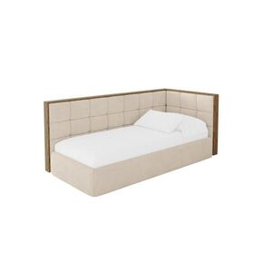 ALTDECOR JEDNOLŮŽKOVÁ POSTEL pro mládež s úložným prostorem a matrací H3/H4, vlevo - SOVY 100x200 béžová obraz