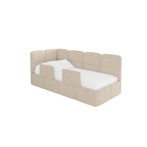 ALTDECOR JEDNOLŮŽKOVÁ POSTEL pro mládež s úložným prostorem a matrací H3/H4, vpravo - KIVY 100x200 béžová obraz