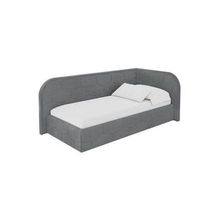 ALTDECOR JEDNOLŮŽKOVÁ POSTEL pro mládež s úložným prostorem, vlevo - JAXY 100x200 tmavě šedá obraz