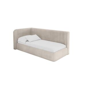 ALTDECOR JEDNOLŮŽKOVÁ POSTEL pro mládež s úložným prostorem, vpravo - AURY 100x200 béžová obraz