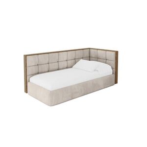 ALTDECOR JEDNOLŮŽKOVÁ POSTEL pro mládež s úložným prostorem a matrací H3/H4, vlevo - SOVY 100x200 béžová obraz