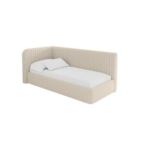 ALTDECOR JEDNOLŮŽKOVÁ POSTEL pro mládež s úložným prostorem a matrací H3/H4, vpravo - AURY 90x200 tmavě béžová obraz