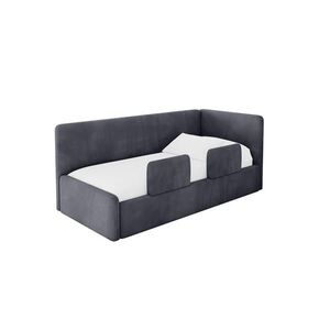 ALTDECOR JEDNOLŮŽKOVÁ POSTEL pro mládež s úložným prostorem, vlevo - NORY 80x200 tmavě šedá obraz