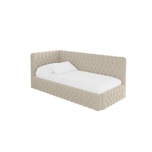ALTDECOR JEDNOLŮŽKOVÁ POSTEL pro mládež s úložným prostorem, vpravo - MULY 100x200 tmavě béžová obraz
