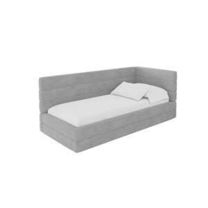 ALTDECOR JEDNOLŮŽKOVÁ POSTEL pro mládež s úložným prostorem a matrací H3/H4, vlevo - BEMY 80x200 šedá obraz