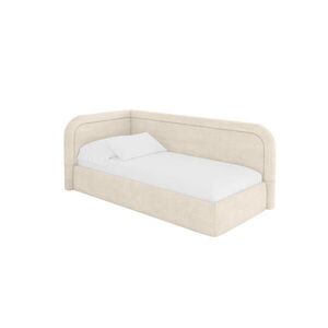 ALTDECOR JEDNOLŮŽKOVÁ POSTEL pro mládež s úložným prostorem a matrací H3/H4, vpravo - JOVY 100x200 béžová obraz