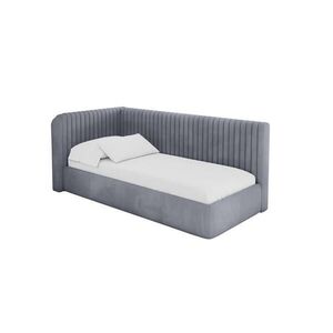 ALTDECOR JEDNOLŮŽKOVÁ POSTEL pro mládež s úložným prostorem, vpravo - AURY 90x200 šedá obraz