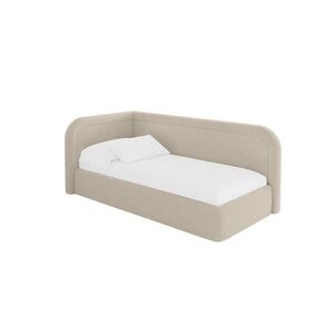 ALTDECOR JEDNOLŮŽKOVÁ POSTEL pro mládež s úložným prostorem a matrací H3/H4, vpravo - JOVY 80x200 tmavě béžová obraz