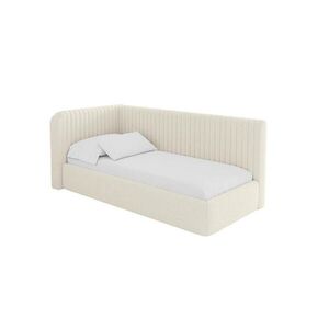 ALTDECOR JEDNOLŮŽKOVÁ POSTEL pro mládež s úložným prostorem a matrací H3/H4, vpravo - AURY 100x200 béžová obraz