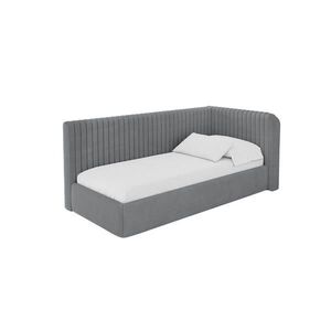ALTDECOR JEDNOLŮŽKOVÁ POSTEL pro mládež s úložným prostorem, vlevo - AURY 80x200 tmavě šedá obraz