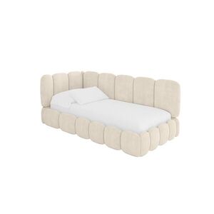 ALTDECOR JEDNOLŮŽKOVÁ POSTEL pro mládež s úložným prostorem, vpravo - AVRY 100x200 béžová obraz