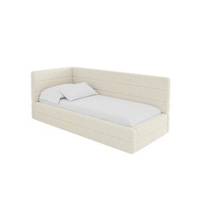 ALTDECOR JEDNOLŮŽKOVÁ POSTEL pro mládež s úložným prostorem a matrací H3/H4, vpravo - BEMY 80x200 béžová obraz