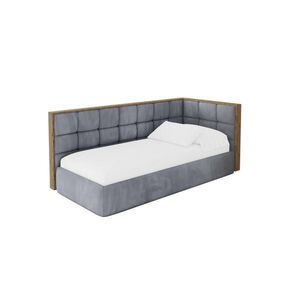 ALTDECOR JEDNOLŮŽKOVÁ POSTEL pro mládež s úložným prostorem, vlevo - SOVY 100x200 šedá obraz