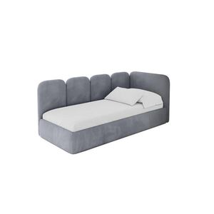 ALTDECOR JEDNOLŮŽKOVÁ POSTEL pro mládež s úložným prostorem a matrací H3/H4, vlevo - VELY 80x200 šedá obraz