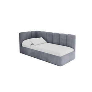 ALTDECOR JEDNOLŮŽKOVÁ POSTEL pro mládež s úložným prostorem a matrací H3/H4, vpravo - DEXY 90x200 šedá obraz