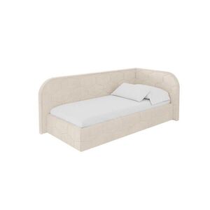 ALTDECOR JEDNOLŮŽKOVÁ POSTEL pro mládež s úložným prostorem a matrací H3/H4, vlevo - JAXY 90x200 béžová obraz