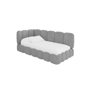 ALTDECOR JEDNOLŮŽKOVÁ POSTEL pro mládež s úložným prostorem, vpravo - AVRY 80x200 šedá obraz