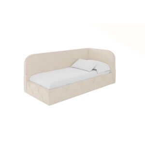 ALTDECOR JEDNOLŮŽKOVÁ POSTEL pro mládež s úložným prostorem a matrací H3/H4, vlevo - ELRY 90x200 béžová obraz