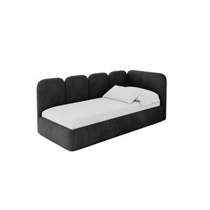 ALTDECOR JEDNOLŮŽKOVÁ POSTEL pro mládež s úložným prostorem a matrací H3/H4, vlevo - VELY 100x200 černá obraz