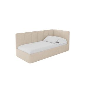 ALTDECOR JEDNOLŮŽKOVÁ POSTEL pro mládež s úložným prostorem a matrací H3/H4, vlevo - DEXY 80x200 béžová obraz