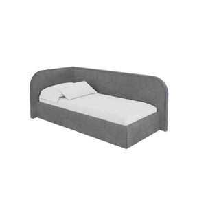 ALTDECOR JEDNOLŮŽKOVÁ POSTEL pro mládež s úložným prostorem a matrací H3/H4, vpravo - JAXY 100x200 tmavě šedá obraz