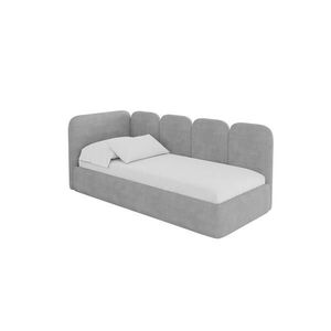 ALTDECOR JEDNOLŮŽKOVÁ POSTEL pro mládež s úložným prostorem a matrací H3/H4, vpravo - VELY 100x200 šedá obraz