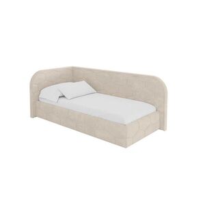 ALTDECOR JEDNOLŮŽKOVÁ POSTEL pro mládež s úložným prostorem a matrací H3/H4, vpravo - JAXY 90x200 béžová obraz