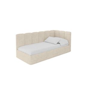 ALTDECOR JEDNOLŮŽKOVÁ POSTEL pro mládež s úložným prostorem a matrací H3/H4, vlevo - DEXY 90x200 béžová obraz