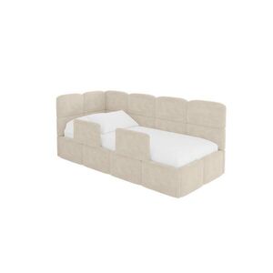 ALTDECOR JEDNOLŮŽKOVÁ POSTEL pro mládež s úložným prostorem, vpravo - KIVY 100x200 béžová obraz