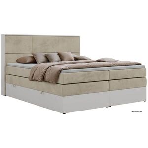MKS POSTEL BOXSPRING DELVIT KING 140/200 - Béžová Samet - Topper T25 - H4 obraz