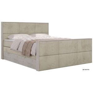 MKS POSTEL BOXSPRING DELNOR KING DUO 200/200 - Béžová Samet - Topper Visco - H3 obraz