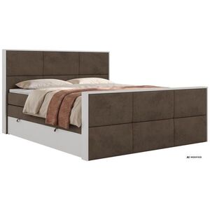 MKS POSTEL BOXSPRING DELVIT KING DUO 160/200 - Hnědá Samet - Topper T25 - H3 obraz