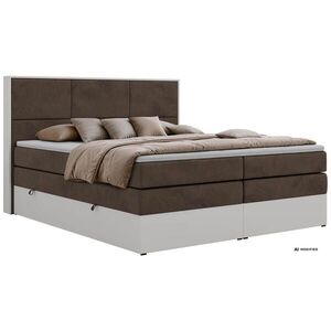 MKS POSTEL BOXSPRING DELVIT KING 180/200 - Hnědá Samet - Topper T25 - H3 obraz