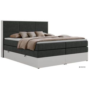 MKS POSTEL BOXSPRING DELVIT KING 140/200 - Tmavě šedá Strukturovaná látka - Topper T25 - H4 obraz