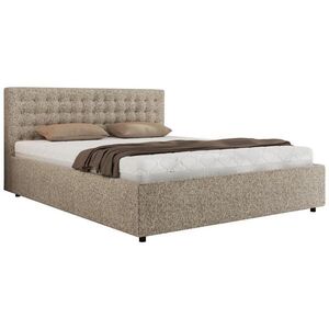 MKS ČALOUNĚNÁ POSTEL PAVO CLASSIC 160/200 - Taupe Strukturovaná látka - pěnová matrace obraz