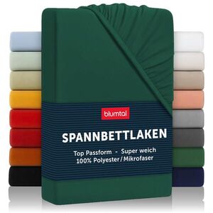 Blumtal NAPÍNACÍ prostěradlo z mikrovlákna, 120/190/30 cm, Tmavě zelená obraz